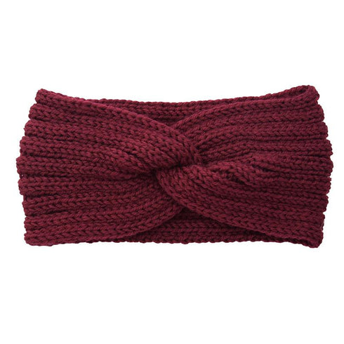 Bandeau cheveux torsadé en laine côtelée modèle Masha